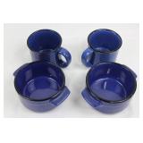 Mugs - Von Pok & Cheng Marlboro Unlimited Blue - Set of 4, Dishwasher/Microwave Safe