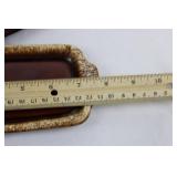 Brown Glaze Stoneware 3-Piece Set: Bulb Vase, Tall Mug & Lidded Butter Dish