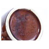 Brown Glaze Stoneware 3-Piece Set: Bulb Vase, Tall Mug & Lidded Butter Dish