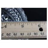 Crystal Clear Cut-Glass Punch Bowl Set with Lidded Compotes and Covered Dish