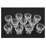 Dessert Cups - Clear Glass Stemmed Pedestal Goblets (11 cups)