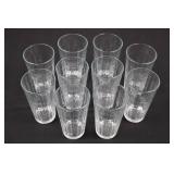 Bubble Pattern Highball Glass Tumblers - Clear Glass (12-Piece Set) 6'tall