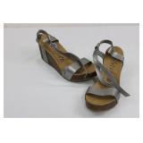 Rampage Malibu Sandals (Lot of 2) - Grey Cork Wedge & Black Strappy Gladiator - Women