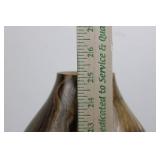 Thai Ceramic Vase - Brown Crackle Glaze, Tall Slender Form, Made in Thailand 25'