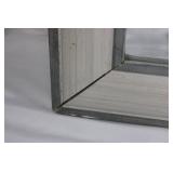 Rectangular Wall Mirror - Distressed White-Washed Frame, 63 x 23 in