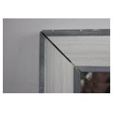 Rectangular Wall Mirror - Distressed White-Washed Frame, 63 x 23 in