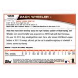 2013 Topps Chrome - Zack Wheeler #180 (RC) Rookie
