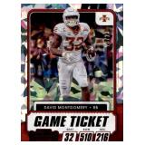 2021 Panini Contenders Draft Picks - David Montgomery #65 Cracked Ice Ticket /23