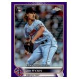 2022 Topps Chrome Blue Parallel Joe Ryan Rookie Card