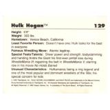 Classic WWF Wrestling Hulk Hogan "Hulk Rules" Card