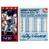 1992 Post Cereal Kirby Puckett Card