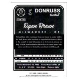 2017 Panini Ryan Braun Light Blue Parallel Card