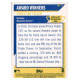 2019 Topps Heritage Christian Yelich Award Winner Card