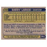 1987 Topps Barry Larkin #648 Rookie Card