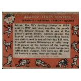 1958 Topps Milwaukee Braves Fence Busters Featuring Hank Aaron and Eddie Matthews