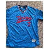 Joe Mauer Autographed Twins Jersey, Certified Authenticity by Beckett Authentication Service, Stitched Numbers and Letters, Baby Blue Color