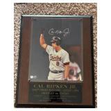 Limited Edition Cal Ripken Jr. 2,000th Consecutive Game Plaque, Autographed, Game Was Played at the Metrodome in Minneapolis, Only 2,000 Were Made, Great Ripken and Twins Collectible