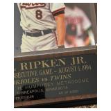 Limited Edition Cal Ripken Jr. 2,000th Consecutive Game Plaque, Autographed, Game Was Played at the Metrodome in Minneapolis, Only 2,000 Were Made, Great Ripken and Twins Collectible