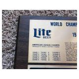 Minnesota Twins Wooden Carved Framed Collectible, Handmade Baseball Collectible