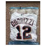 Jake Odorizzi Autographed Minnesota Twins Jersey, Authenticated, Great Gold Colored Autograph on Jersey Number