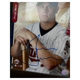 Justin Morneau Autographed Minnesota Twins Issued Picture, 8x10 Picture, Authenticated by MLB, Seal on the Bottom Left Corner