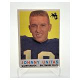 1959 Topps Johnny Unitas NFL Football Card, Great Vintage Card Featuring NFL Hall of Famer and Baltimore Colts Legend