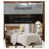 Beautyrest luxury heated blanket queen size waffle, plush with Sherpa, Retail $80 reverse two controllers included for temperature control 84“ x 90“