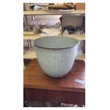 14 Inch Natural IronStone Garden and Flower Pot, Steel Blue Color, Indoor and Outdoor Use, Quality Material, 6.60 Gallon Triple Layered Coating for a Lasting Finish