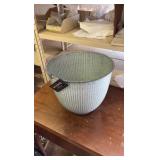 IronStone Pot, Steel Blue Color, 12-Inch Size, Great for Gardens and Flowers, Sturdy Material, Indoor and Outdoor Use