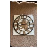 24” Industrial Wooden Wall Clock