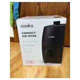 Cooks Brand Compact Air Fryer, Black Color, 2.0 Quart Size
