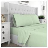 Queen | Purity Home 400 -Thread Count Cotton Bed Sheet Set | Sage color | Retail $74