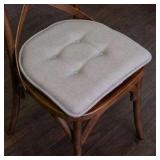 Chair Cushion 4 pack | Sweet Home Collection Solid U-Shaped Memory Foam Chair Cushions Color Kahki Retail $60