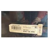 Fieldcrest king-cal king classic stripe 3 piece comforter set. Retail $250 Navy