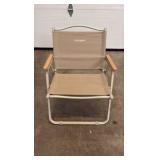 Lawn and Beach Chair, Great for Summer Relaxing, Beige/Tan Color, Built-in Metal Handle, Easkly Folds up for Easy Transportation