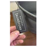 14 Inch Natural IronStone Garden and Flower Pot, Timberlake Slate Color, Indoor and Outdoor Use, Quality Material, 3.60 Gallon Triple Layered Coating for a Lasting Finish