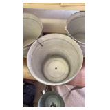 Three 12-Inch IronStone Pots, Timerbline Pearl ColorGreat for Indoor or Outdoor Use, Gardens and Flowers, Triple Coated for Lasting Finish