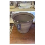 Twon Brown Ironstone Pots, 12-Inch Size, Sturdy Material, Great for Gardens and Flowers, Indoor and Outdoor Use