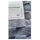 50”x60” Decorative Throw, Super Soft, Zane Blue