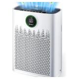 Air Purifier for Home Large Room, Cover up to 2,400 Square Feet With True HEPA Filter, Smart Mode, Sleep Mode, Aromatherapy With 2x-Purification and 360-Degree Air Outlet