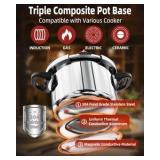 3-in-1 Stainless Steel Pressure Cooker 5.2 QT RETAIL: $75.00