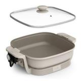 Make & Take Electric Skillet Retail $40 This 12” square skillet, 3” deep, is perfect for chili and casseroles, with a locking lid for easy travel