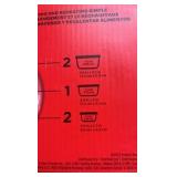 Pyrex 10-Piece Glass Food Storage, Round, Two 4-Cup, one 2-cup, Two 1-Cup With Lids