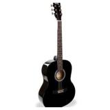 RockJam Full-Sized Acoustic Guitar Kit (Black) Great for Beginners