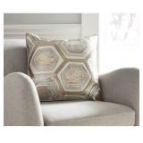 Decorative Pillow for Sofa or Bed, Gold, Silver and Blue Colors