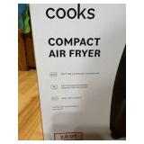 Cooks Brand Compact Air Fryer, Black Color, 2.0 Quart Size