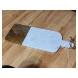 Linden Street 20x7 Mango Wood & Marble Serve Tray