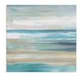 Abstract Beach Sand Ocean Waves by Nan Unframed Graphic Art Print Coastal 24 in. x 24 in.