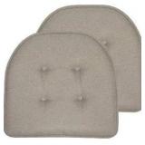 Chair Cushion 4 pack | Sweet Home Collection Solid U-Shaped Memory Foam Chair Cushions Color Kahki Retail $60
