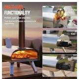 12” Multi Fuel Pizza Oven. Pellet | Gas and electric hook ups sold separate